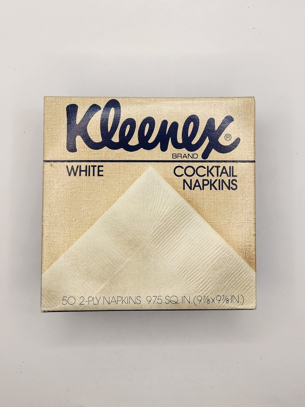 Vintage 1981 Kleenex‎ Cocktail Napkins White 2 ply